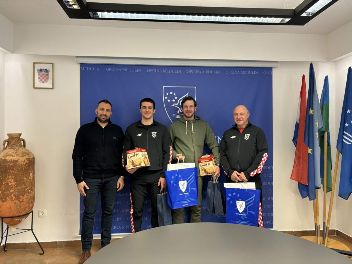 Općina Medulin nagradila Marka Džina, Martina i Mariju Dolenc povodom ostvarenih sportskih uspjeha